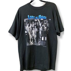 Vintage 1992 Lost in Space T Shirt TV Show Promo Black Size XL Single Stitch